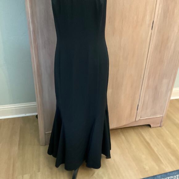 Vintage 80s 90s Kathryn Conover LBD Cocktail Dress midi maxi pretty woman as 12 - Picture 5 of 16